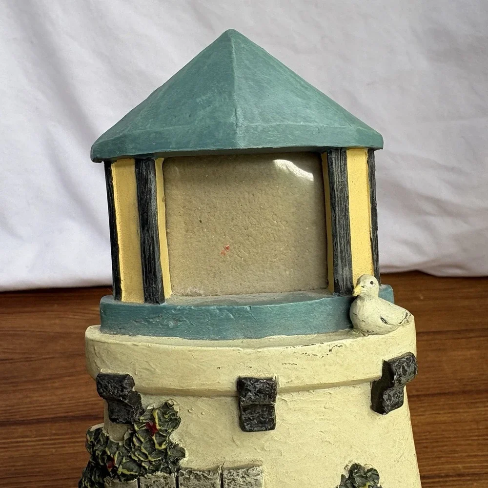 1994 FIGI Graphics Lighthouse Resin Picture Frame Holds 3 Photos Nautical Decor
